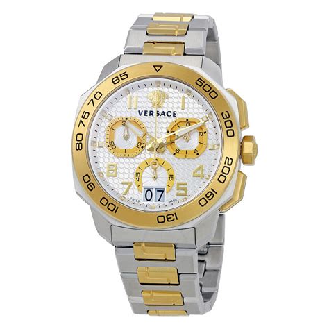 versace dylos watch silver|Versace Dylos Chronograph Silver Dial Men's Watch VQC030015 .